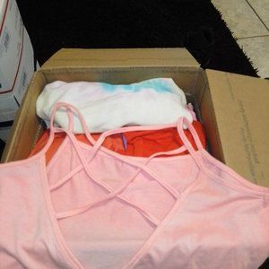 box of womens small halters and tanktops